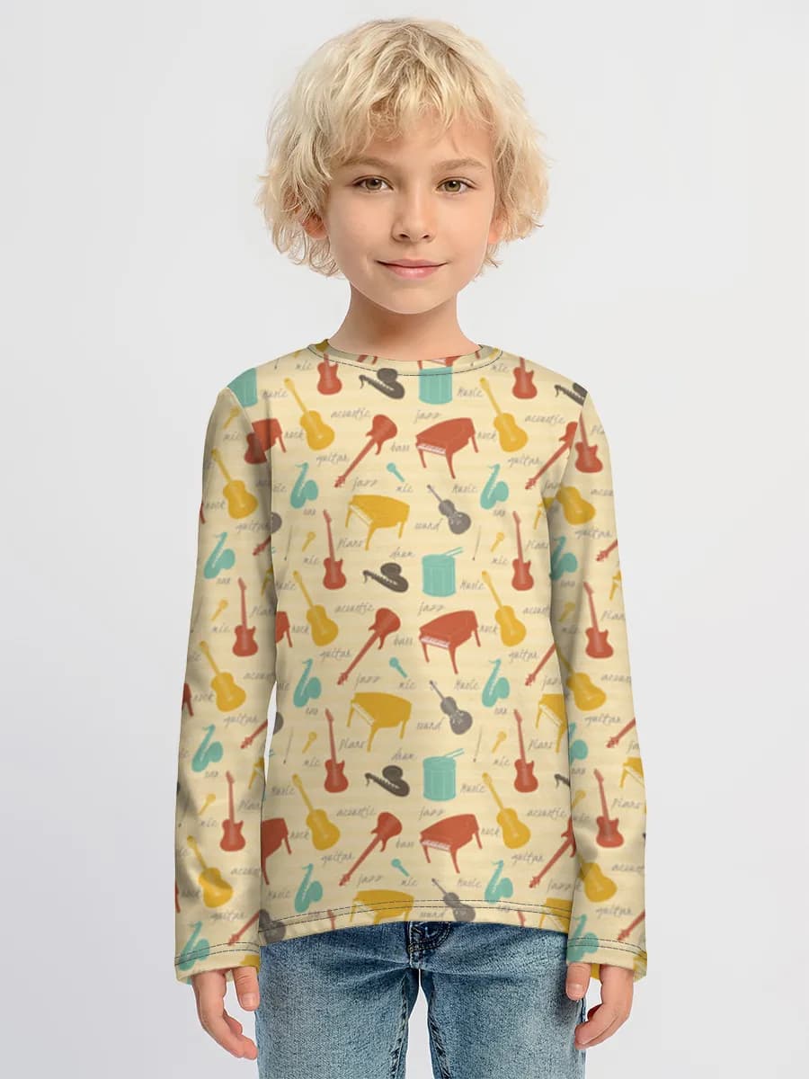 Camiseta Manga Larga de Algodón Niño