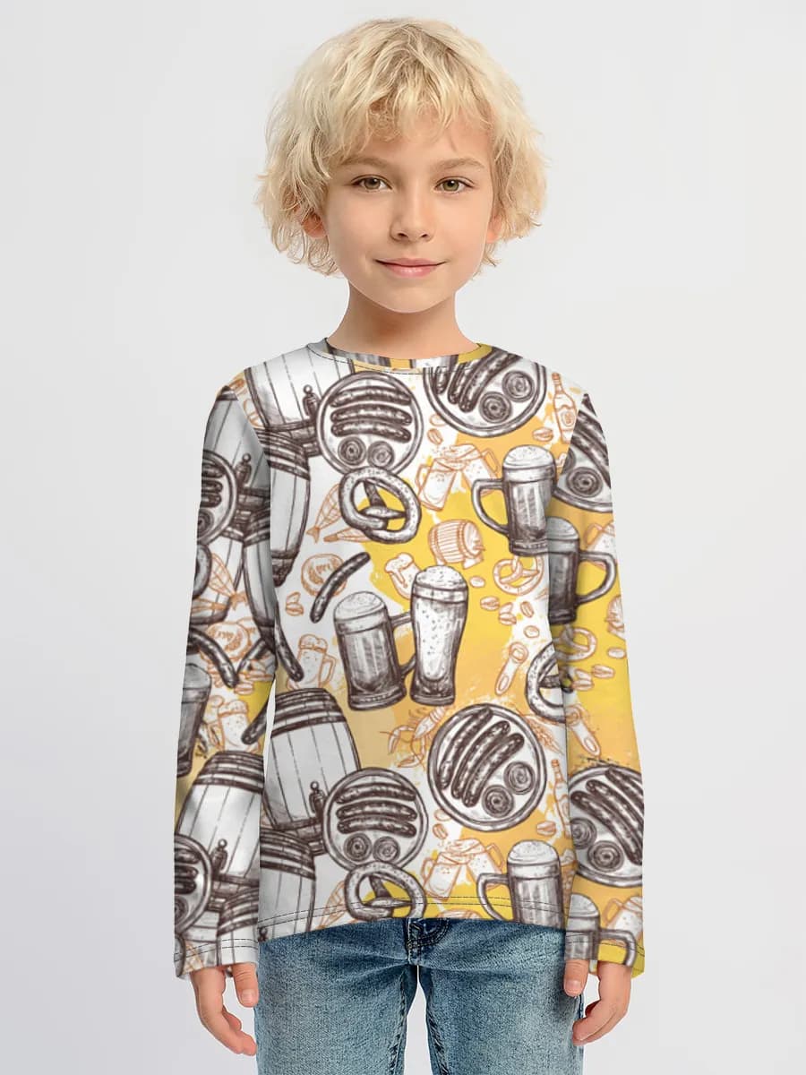 Boys' cotton long sleeve shirt