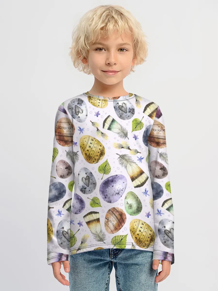 Boys' cotton long sleeve shirt
