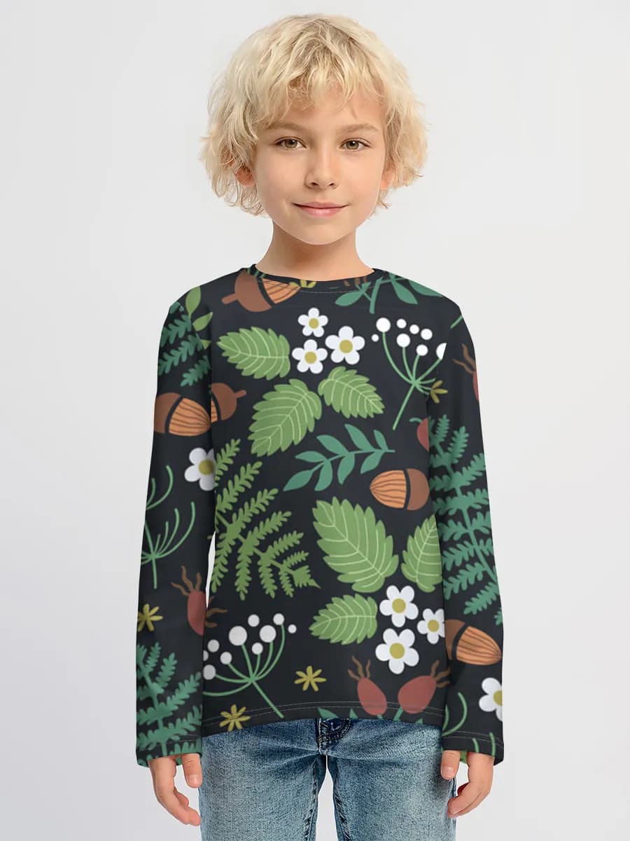 Boys' cotton long sleeve shirt