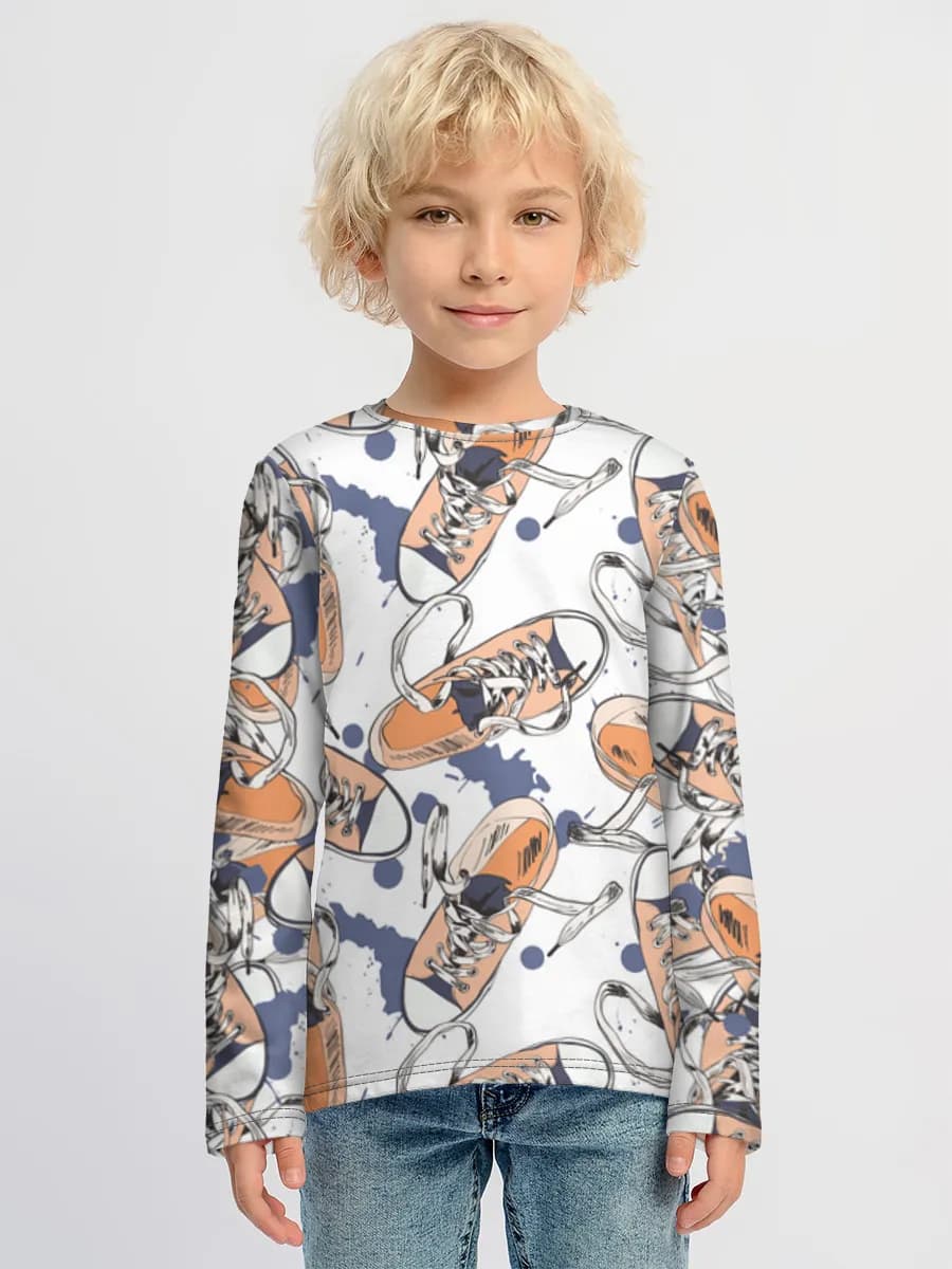 Boys' cotton long sleeve shirt