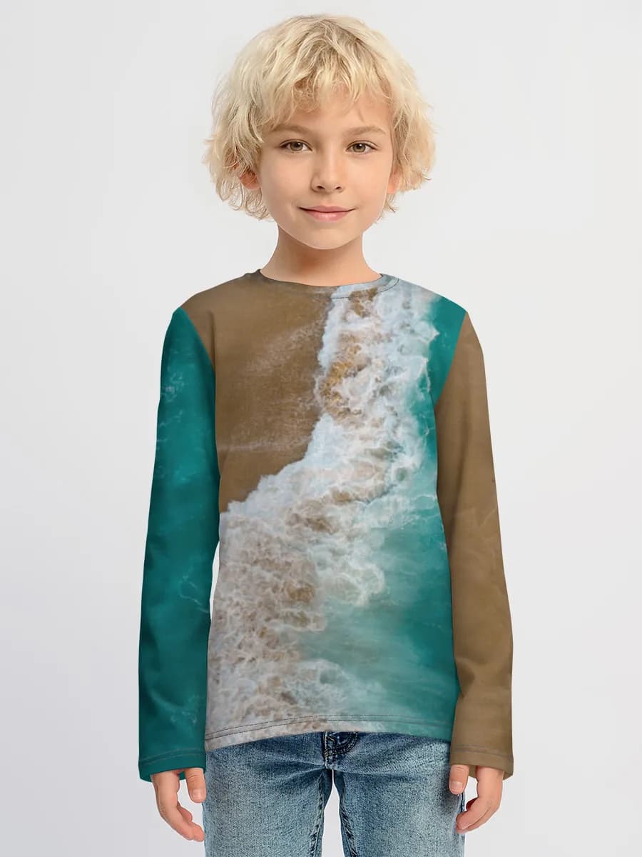 Baumwoll-Langarmshirt Jungen