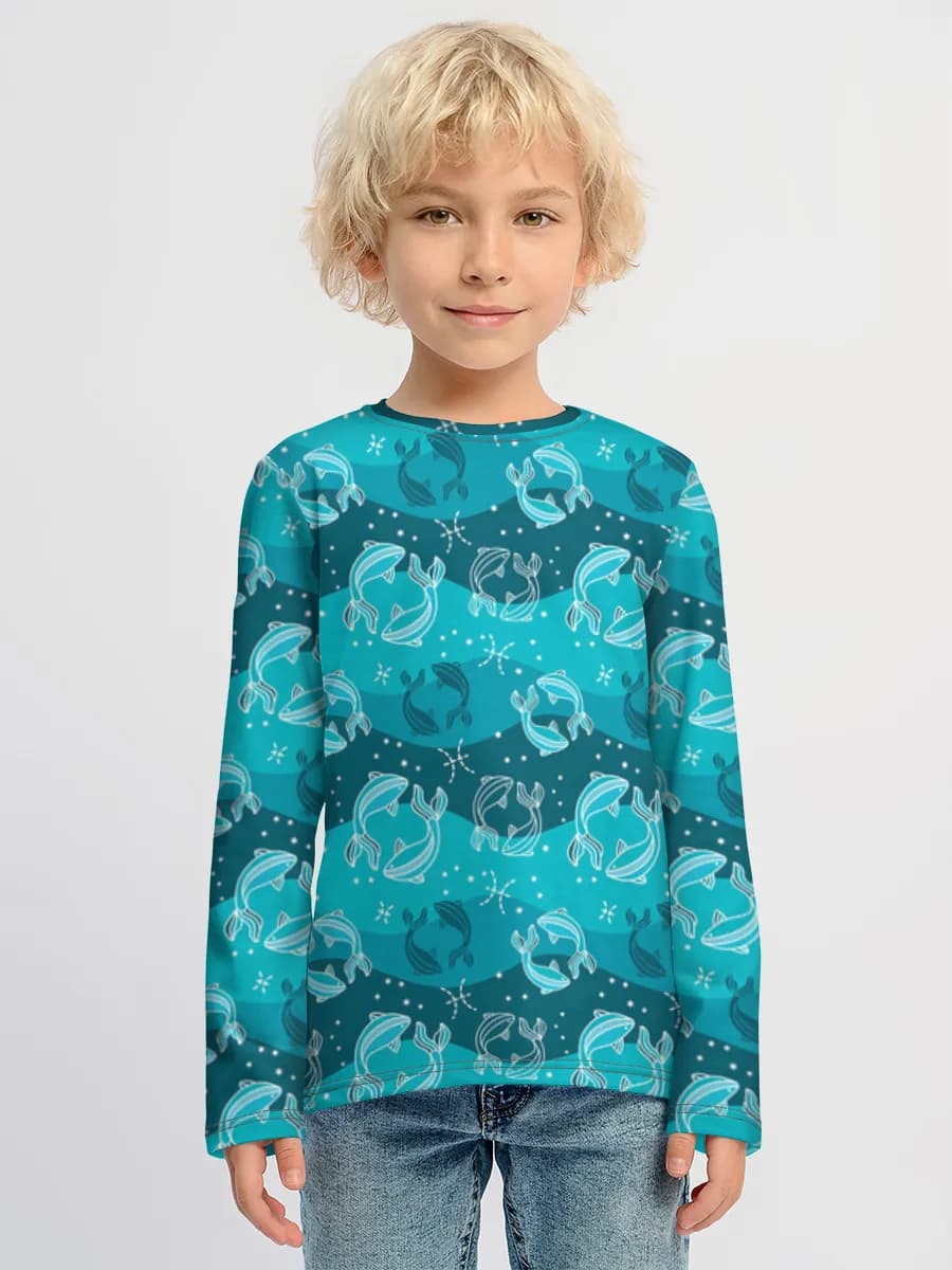 Boys' cotton long sleeve shirt