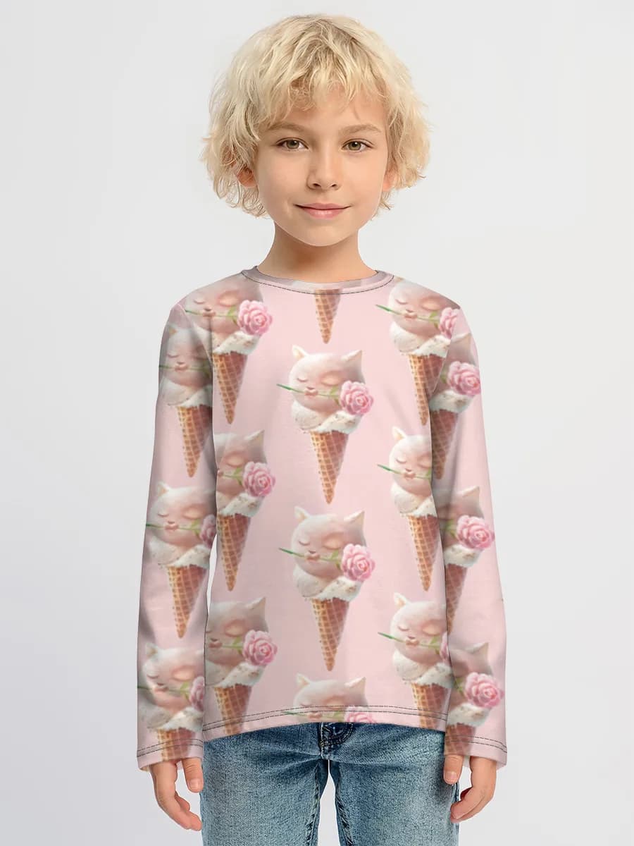 Boys' cotton long sleeve shirt