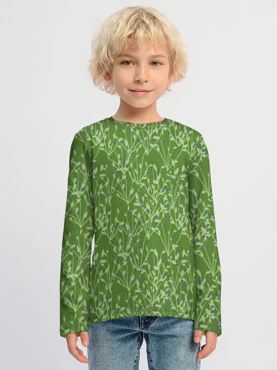 Boys' cotton long sleeve shirt