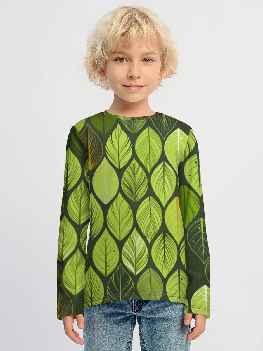 Boys' cotton long sleeve shirt