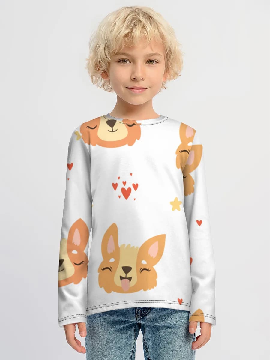 Baumwoll-Langarmshirt Jungen