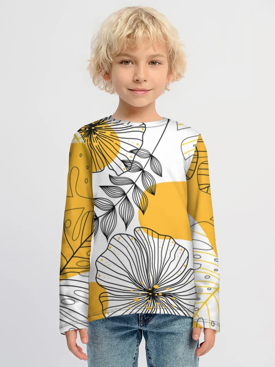 Boys' cotton long sleeve shirt