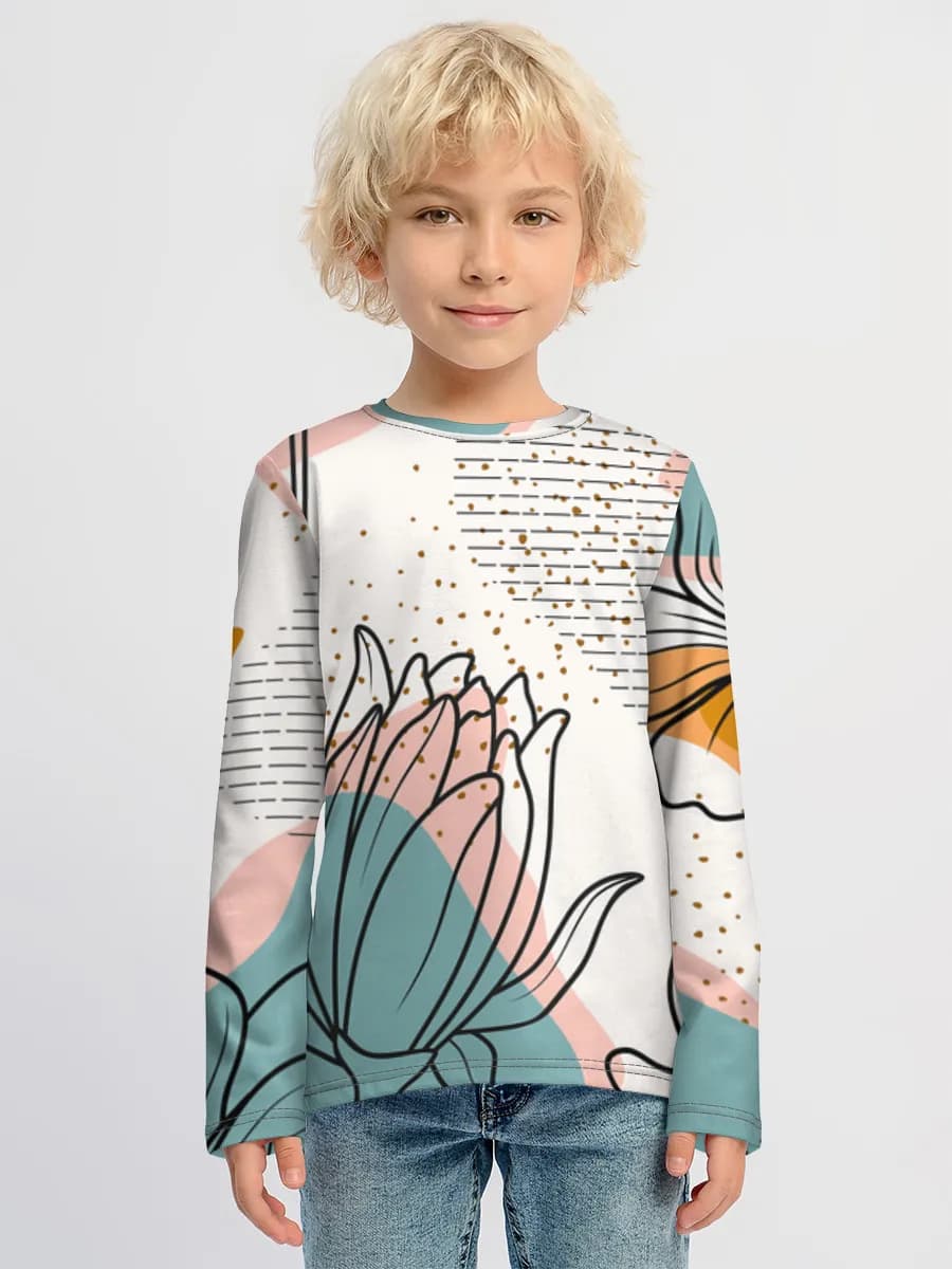 Baumwoll-Langarmshirt Jungen