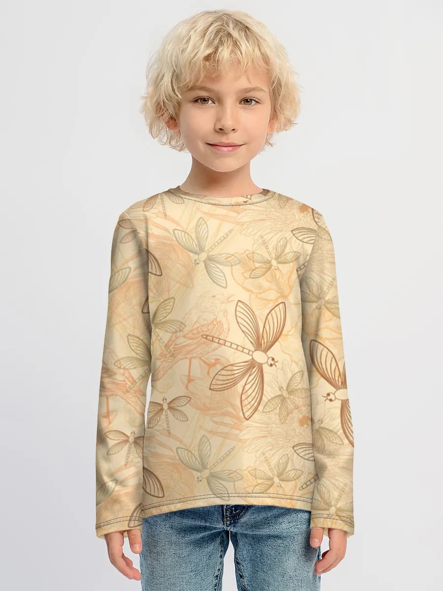 Boys' cotton long sleeve shirt