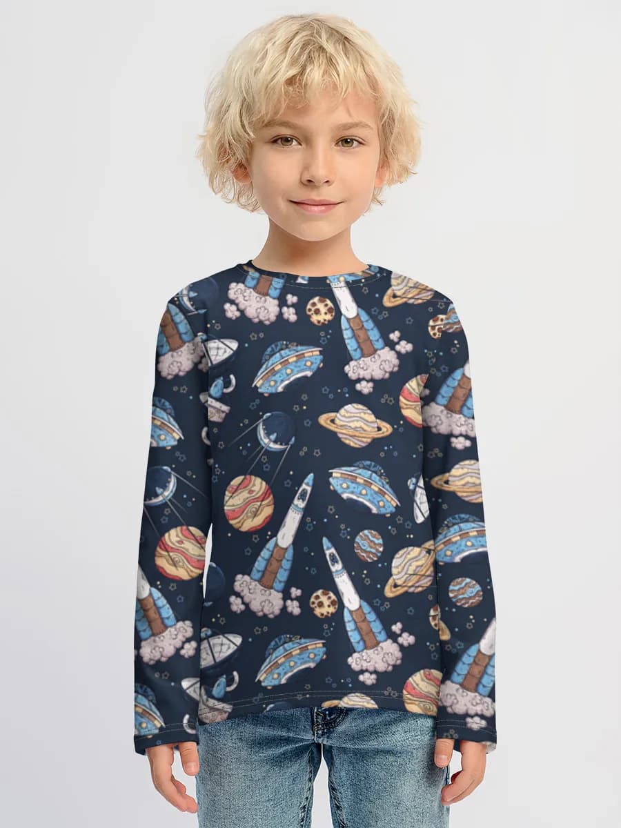 Boys' cotton long sleeve shirt