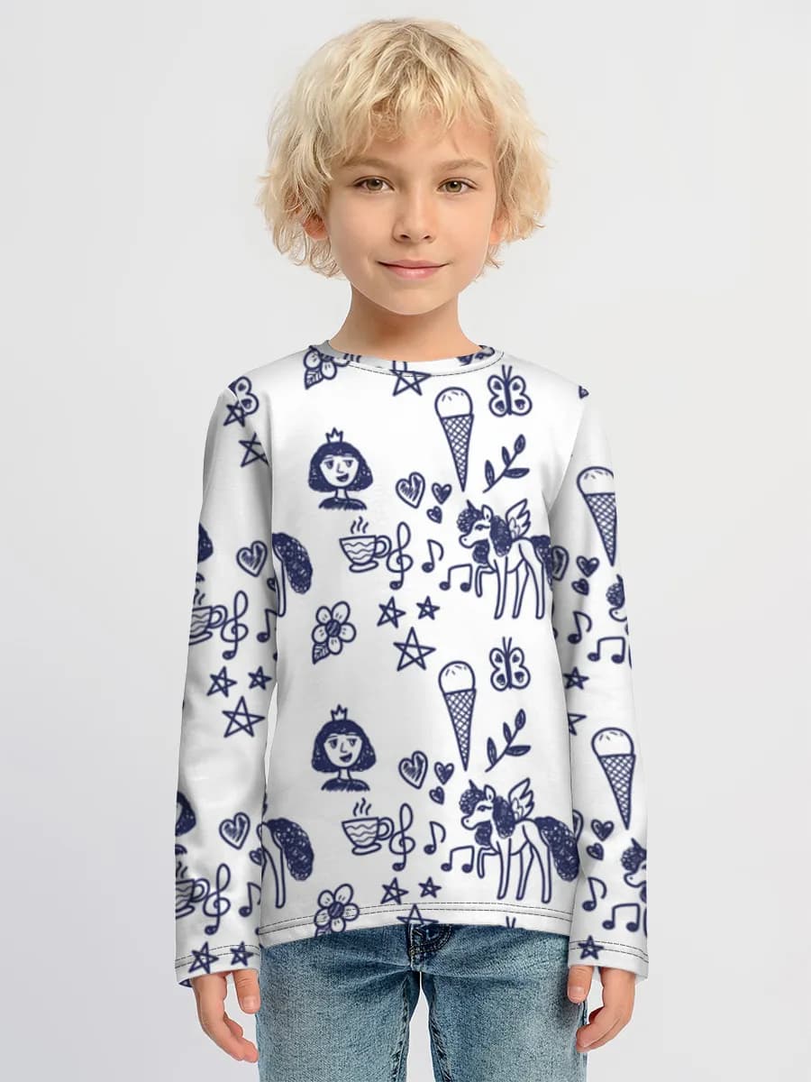 Boys' cotton long sleeve shirt