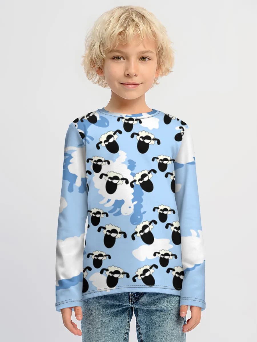 Baumwoll-Langarmshirt Jungen