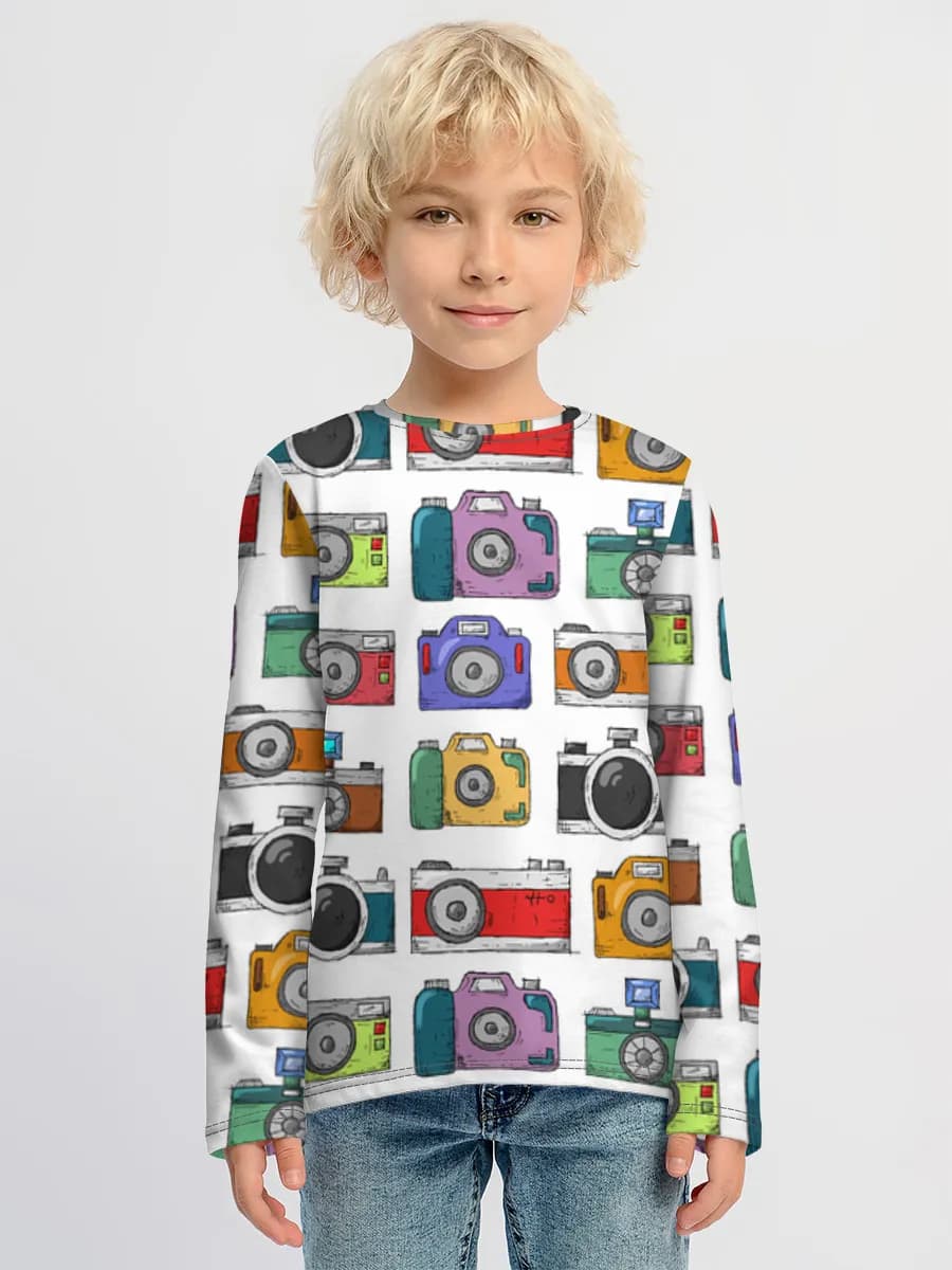 Boys' cotton long sleeve shirt