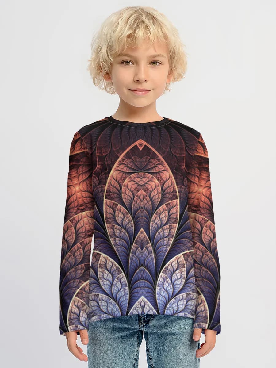 Boys' cotton long sleeve shirt