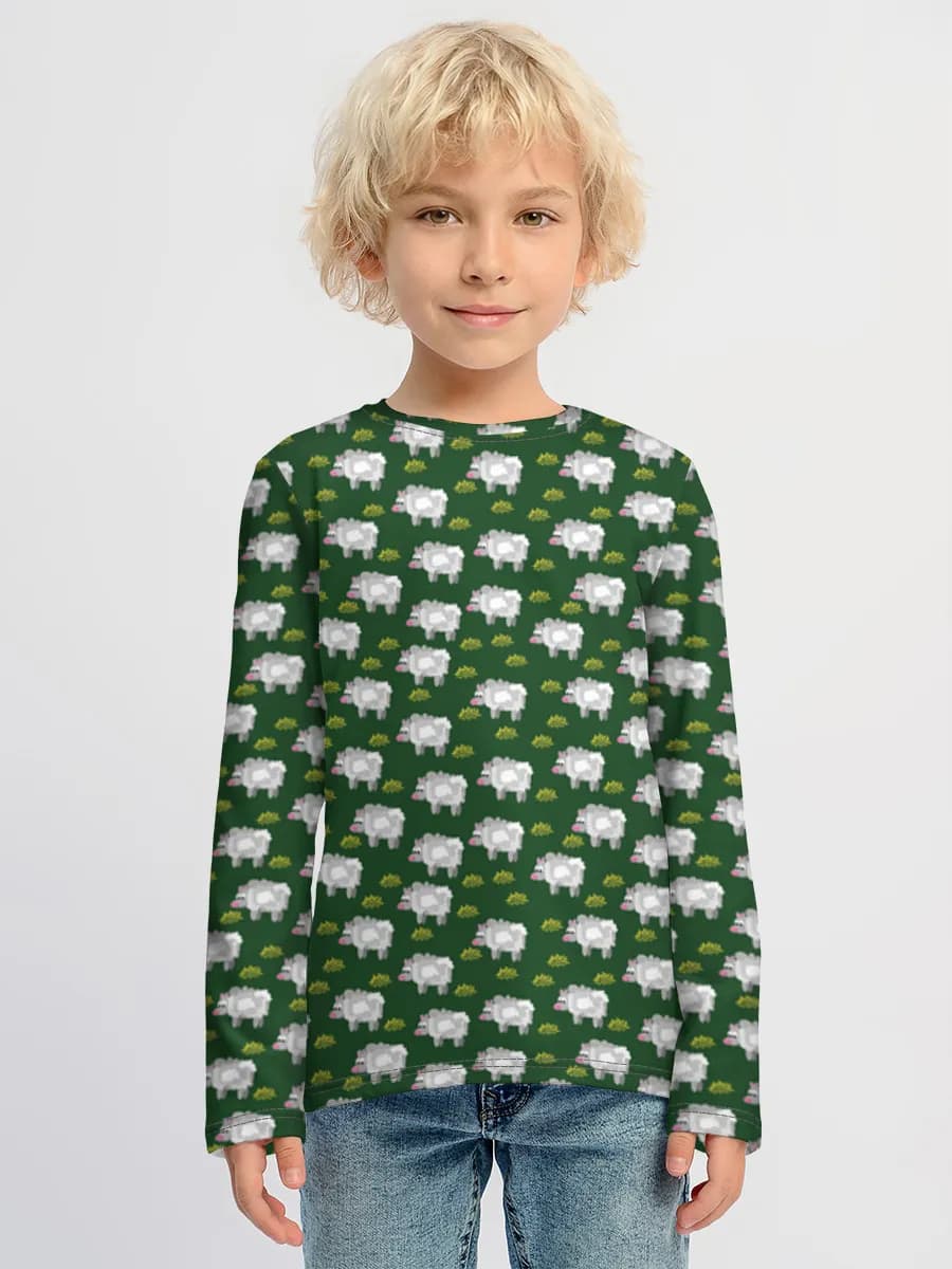 Baumwoll-Langarmshirt Jungen