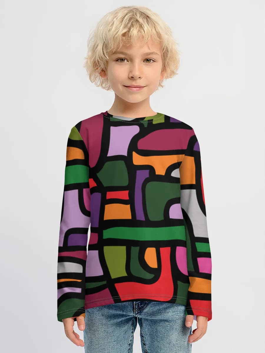 Boys' cotton long sleeve shirt