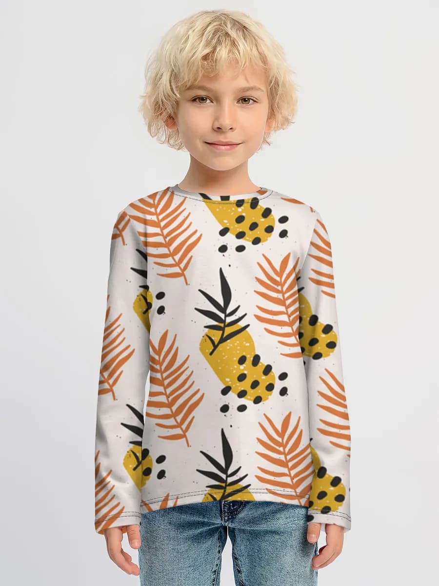 Boys' cotton long sleeve shirt
