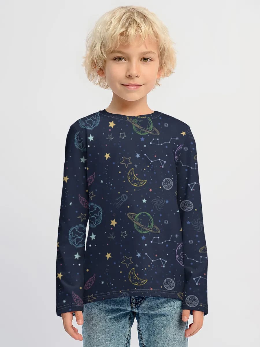 Boys' cotton long sleeve shirt