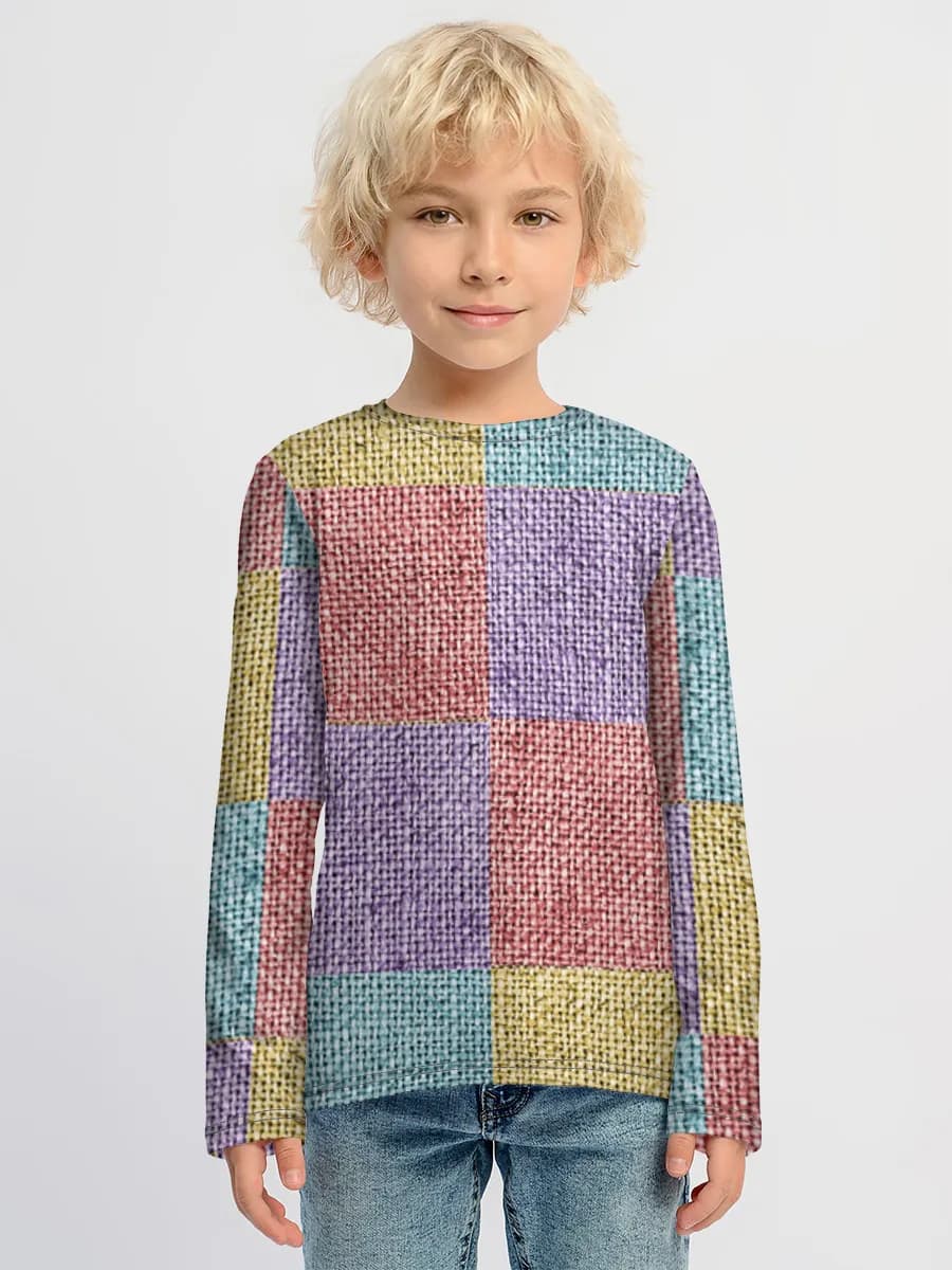 Boys' cotton long sleeve shirt