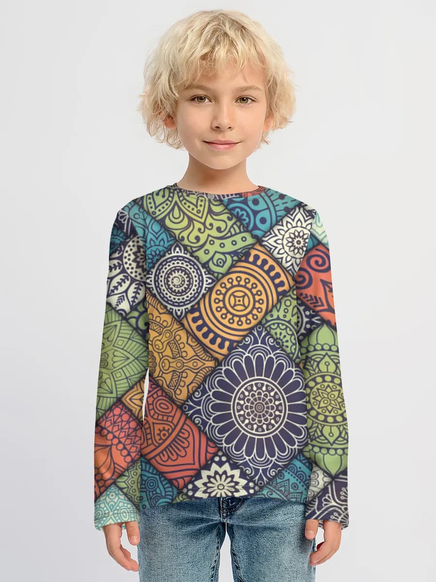 Boys' cotton long sleeve shirt