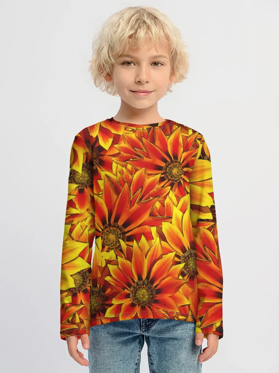 Baumwoll-Langarmshirt Jungen