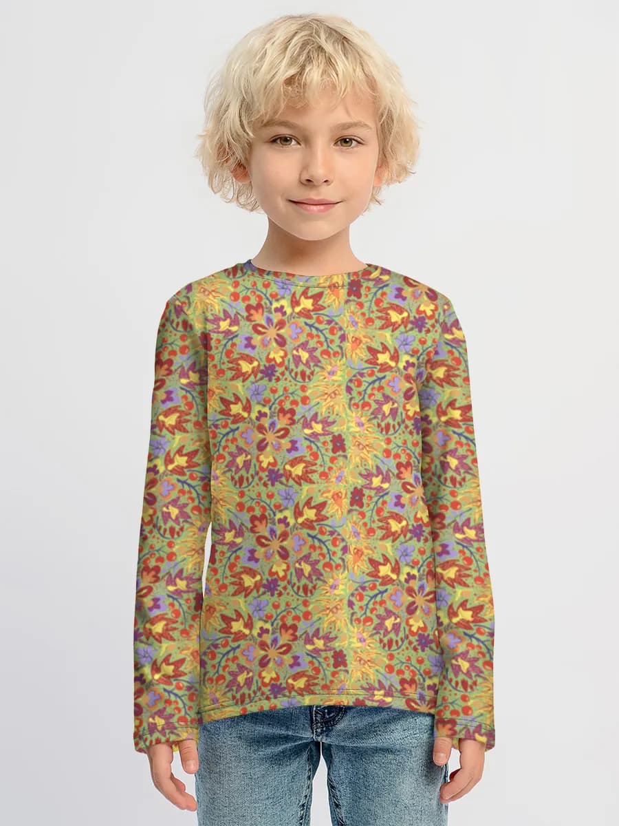 Boys' cotton long sleeve shirt