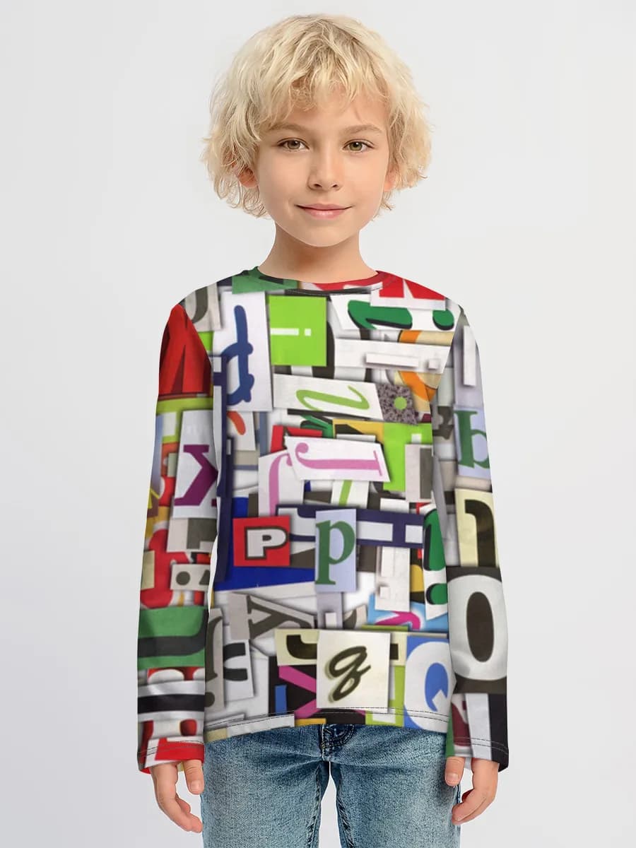 Baumwoll-Langarmshirt Jungen