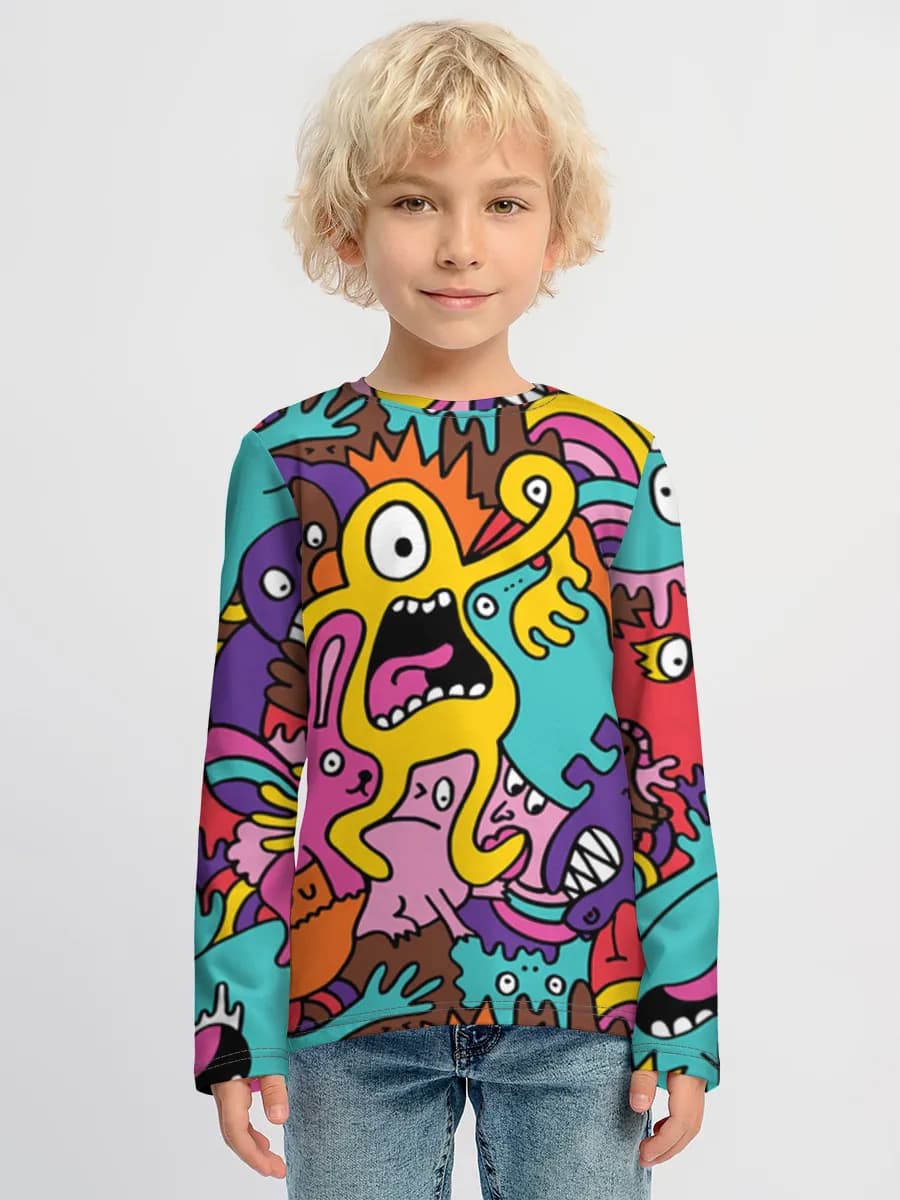 Boys' cotton long sleeve shirt