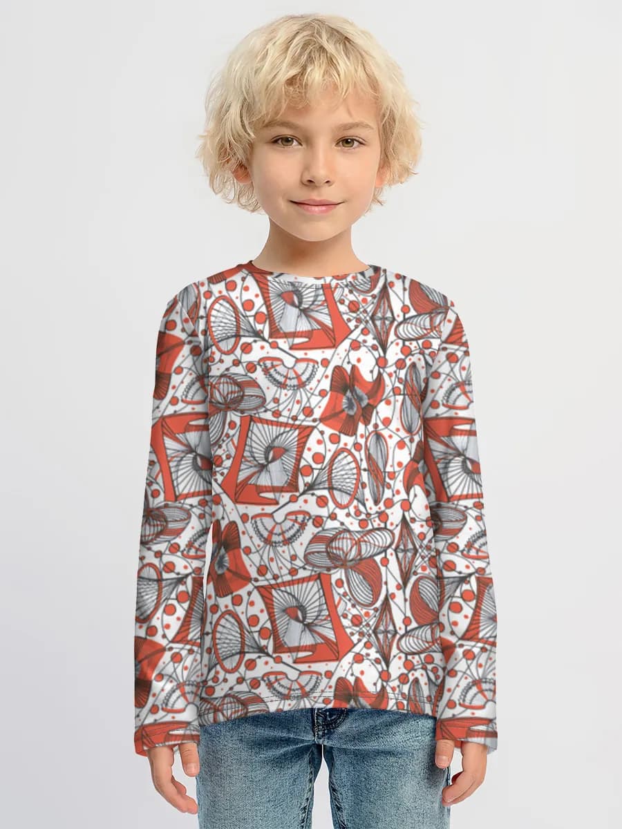 Boys' cotton long sleeve shirt