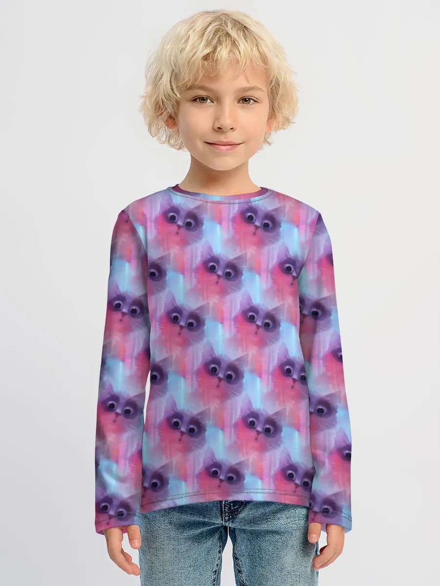 Boys' cotton long sleeve shirt