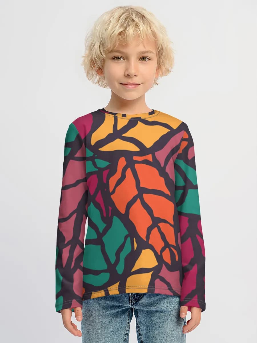 Boys' cotton long sleeve shirt