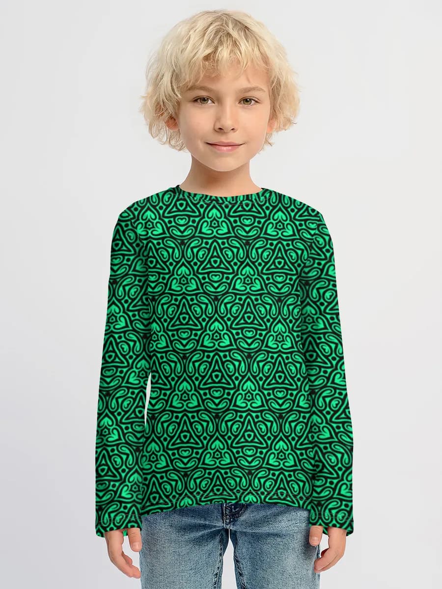 Boys' cotton long sleeve shirt