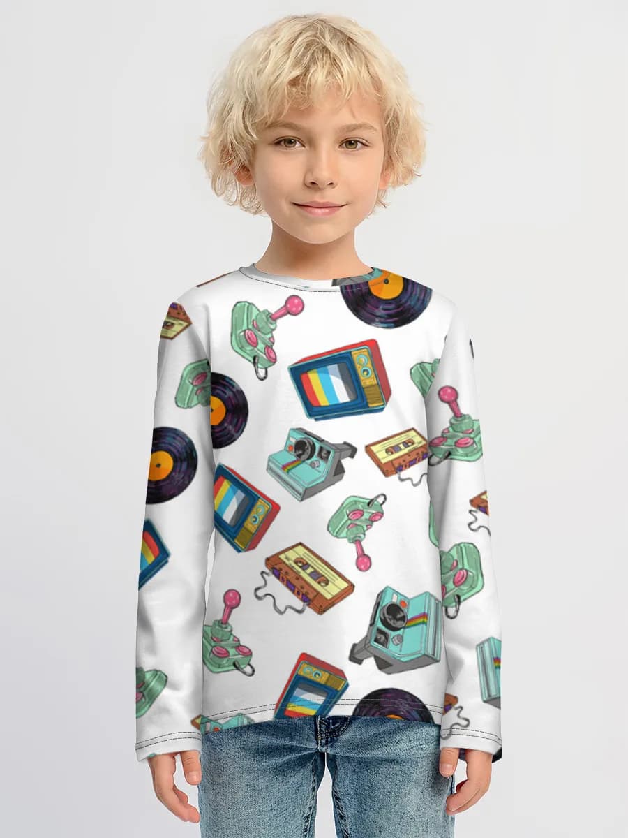 Boys' cotton long sleeve shirt