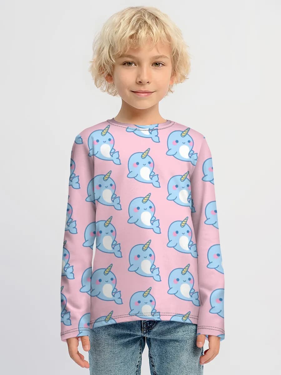 Baumwoll-Langarmshirt Jungen
