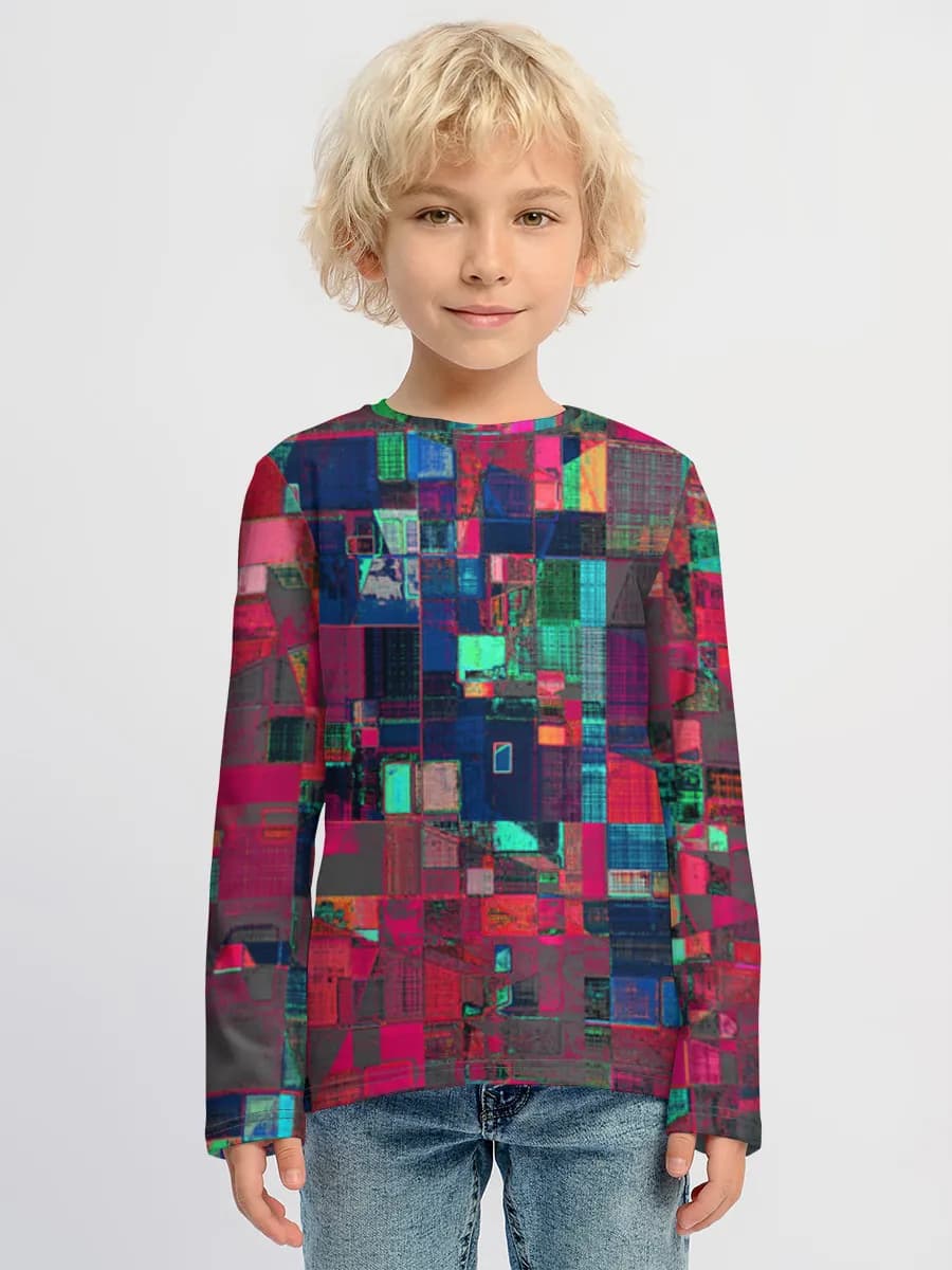 Boys' cotton long sleeve shirt