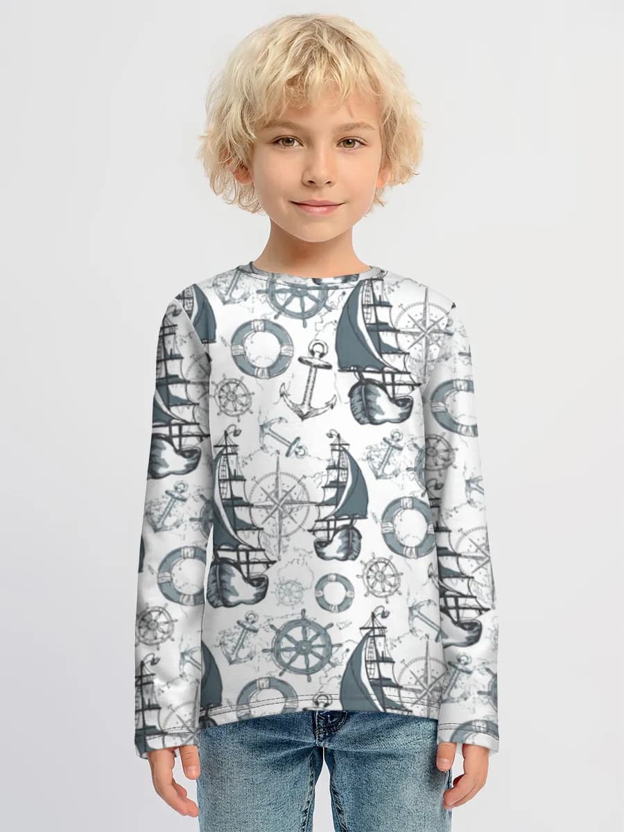 Boys' cotton long sleeve shirt