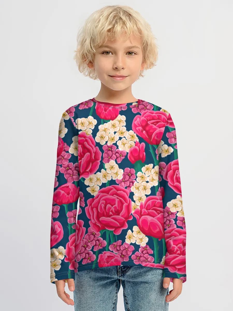Baumwoll-Langarmshirt Jungen