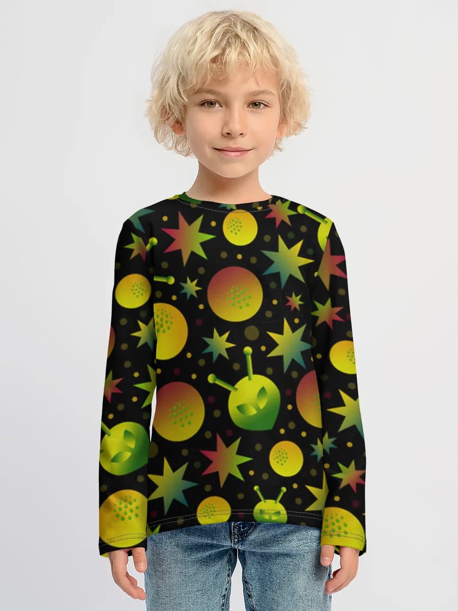 Baumwoll-Langarmshirt Jungen