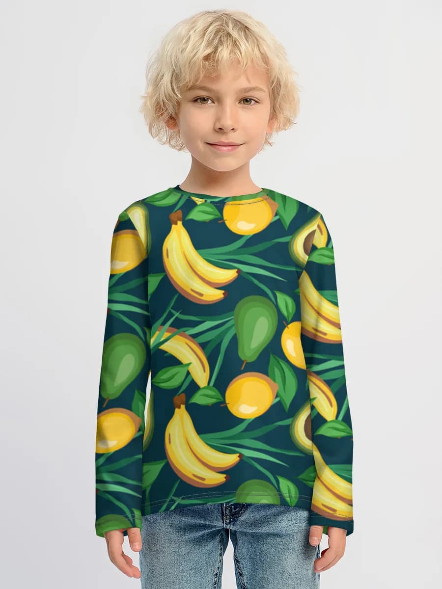 Baumwoll-Langarmshirt Jungen