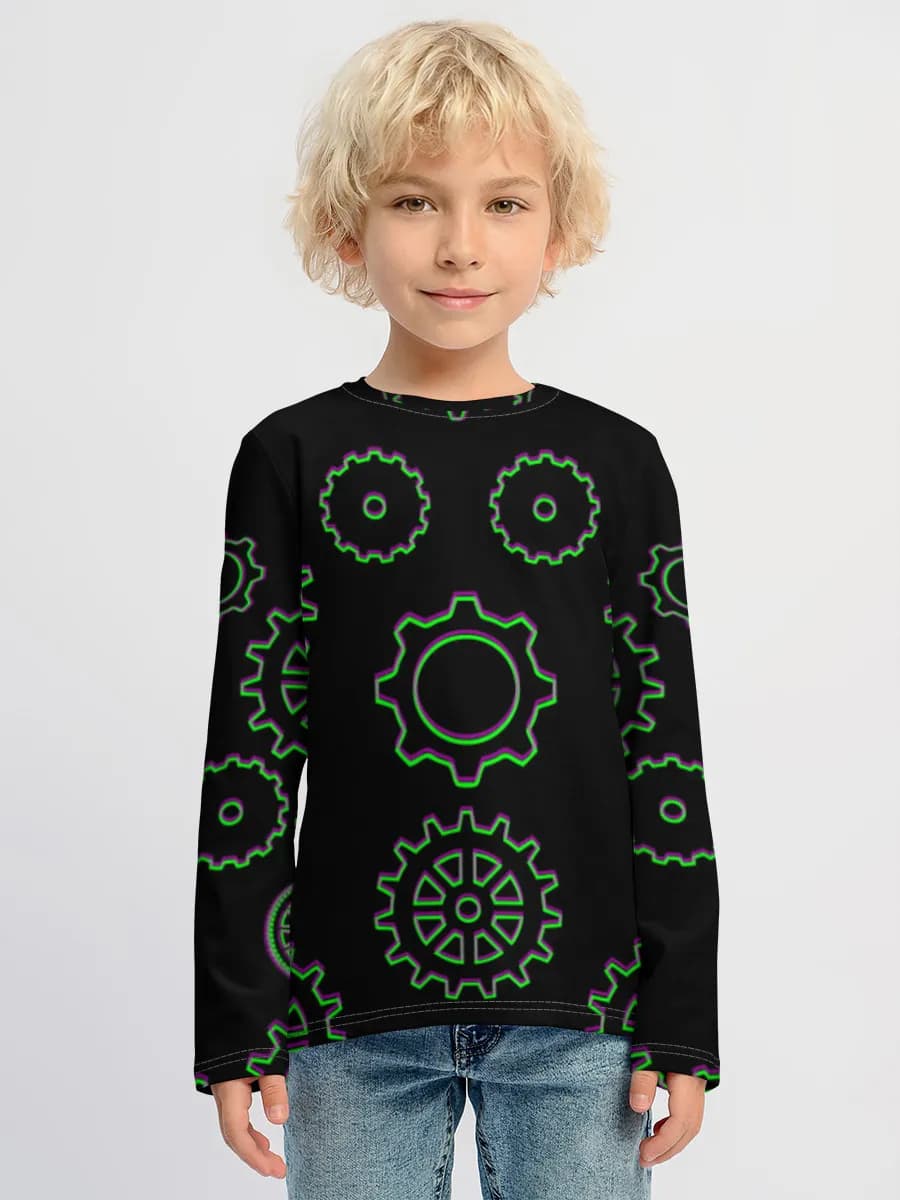 Baumwoll-Langarmshirt Jungen