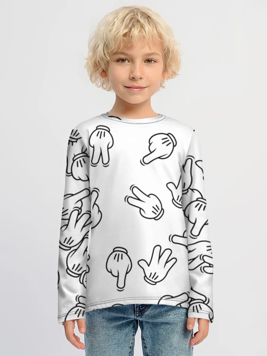 Boys' cotton long sleeve shirt