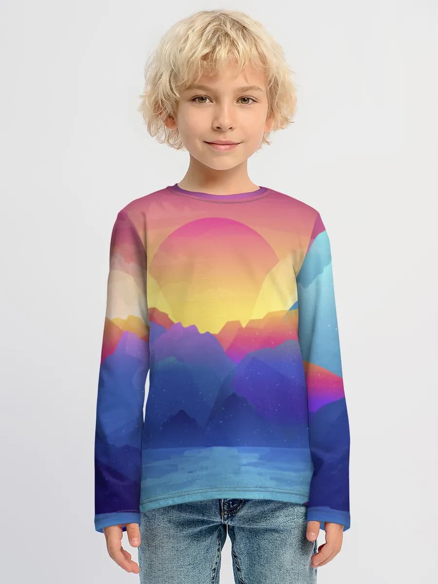 Baumwoll-Langarmshirt Jungen