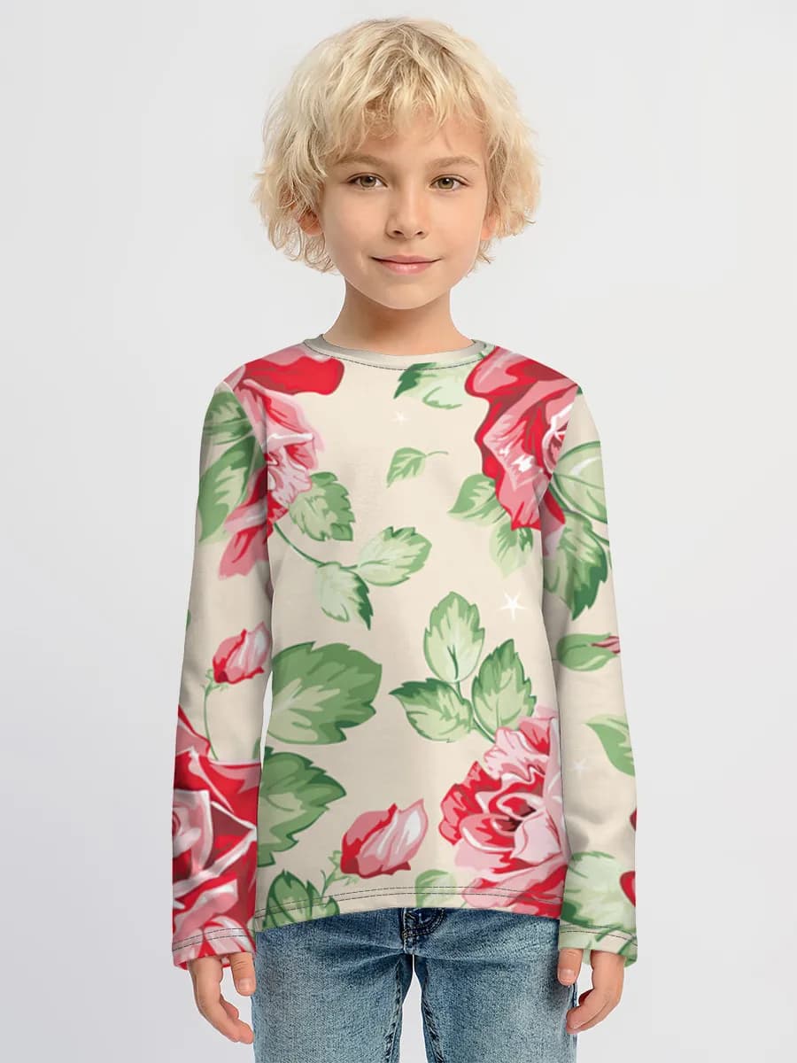 Baumwoll-Langarmshirt Jungen