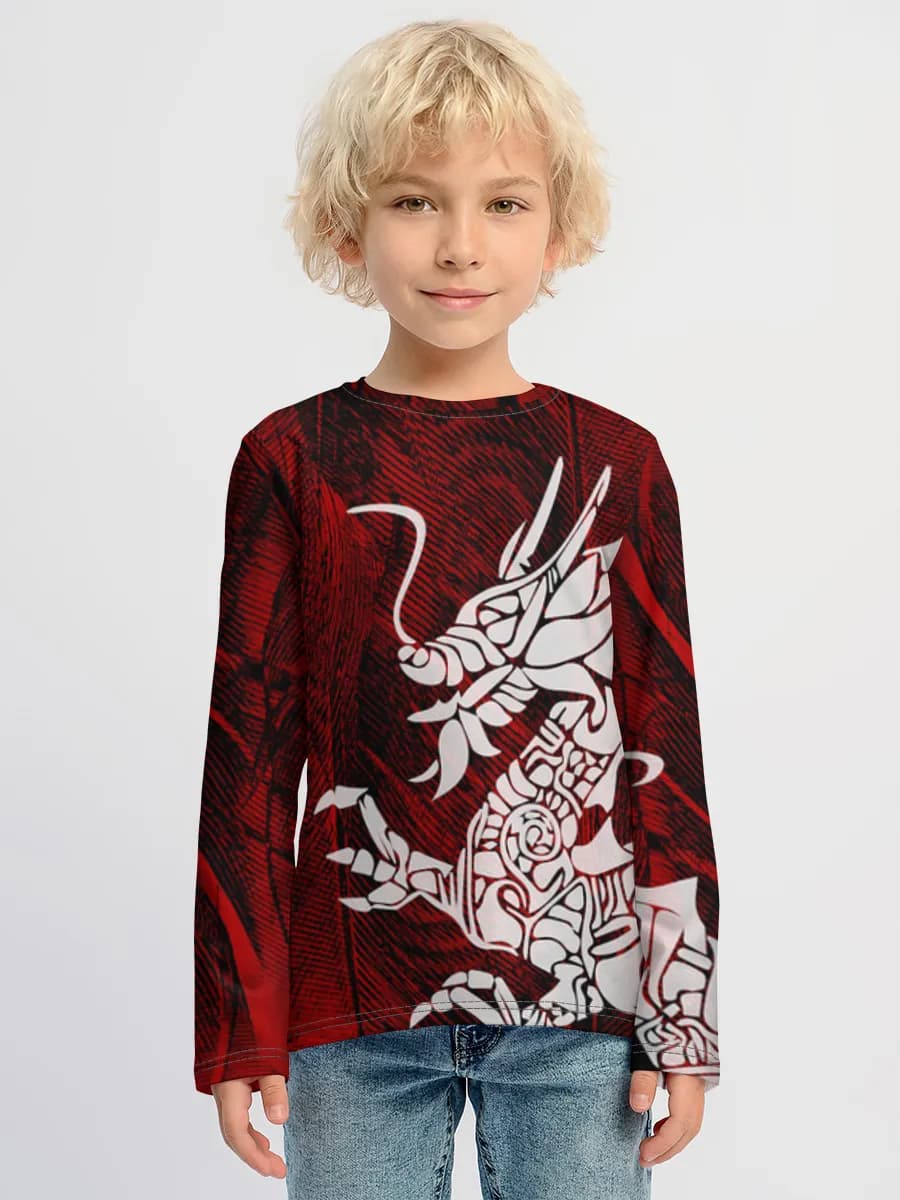 Baumwoll-Langarmshirt Jungen