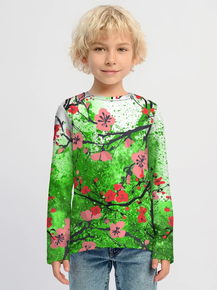Baumwoll-Langarmshirt Jungen