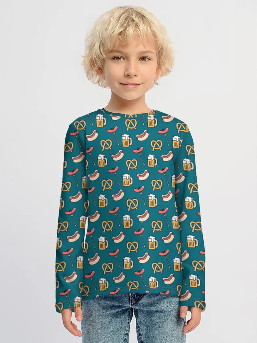 Boys' cotton long sleeve shirt