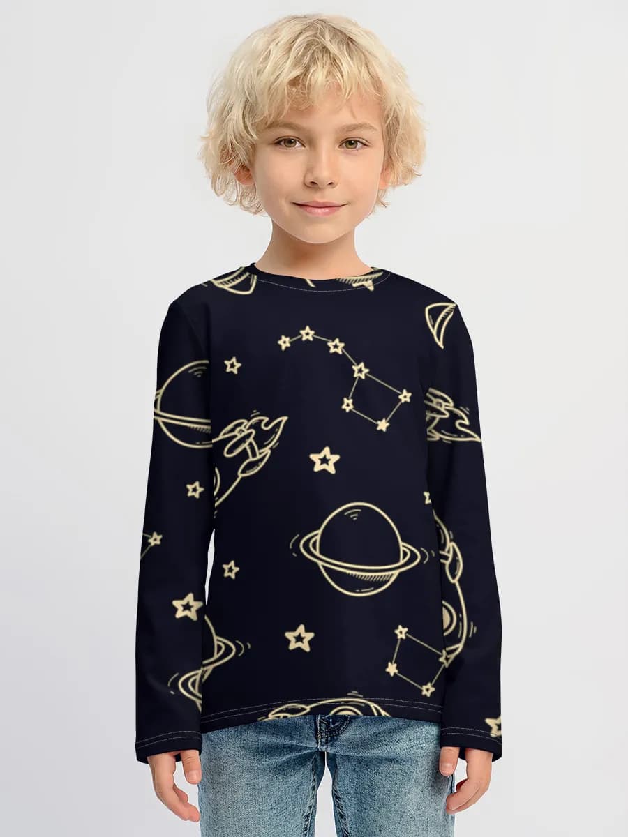 Boys' cotton long sleeve shirt