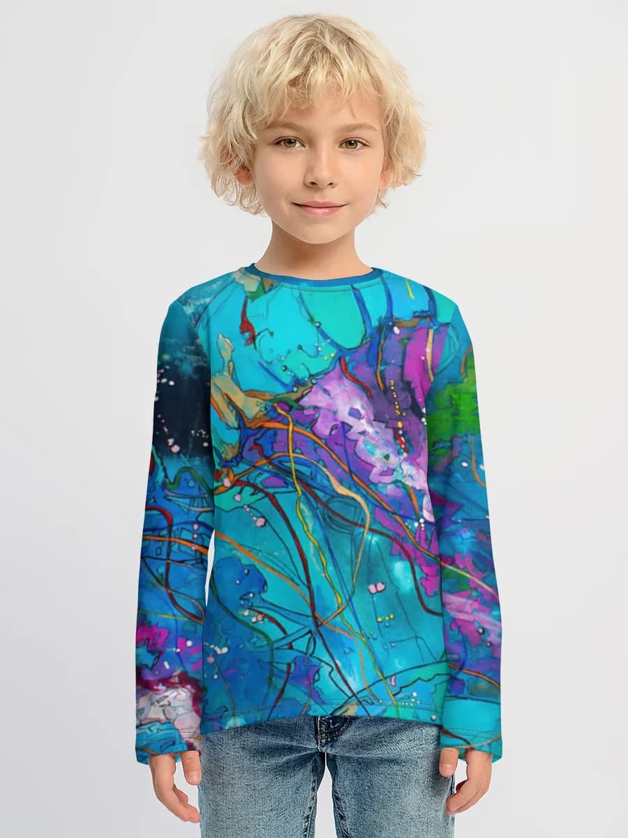 Boys' cotton long sleeve shirt