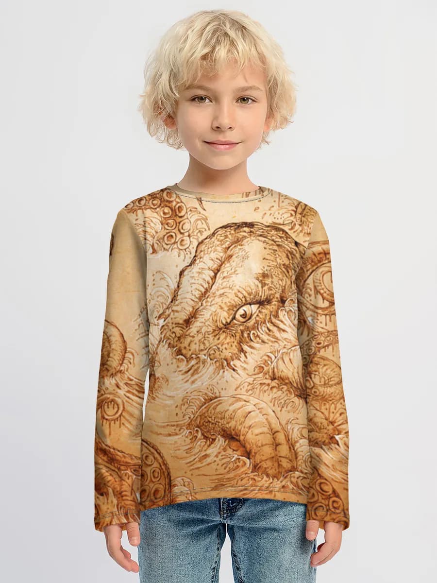 Camiseta Manga Larga de Algodón Niño